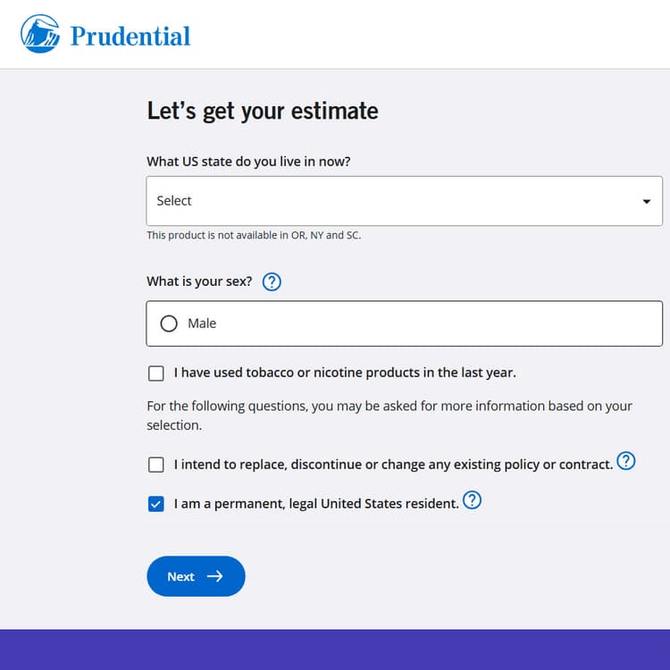 Site banner of Prudential USA